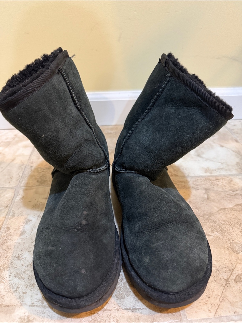 Women’s UGG Faux Fur Lined Winter Boots Black
